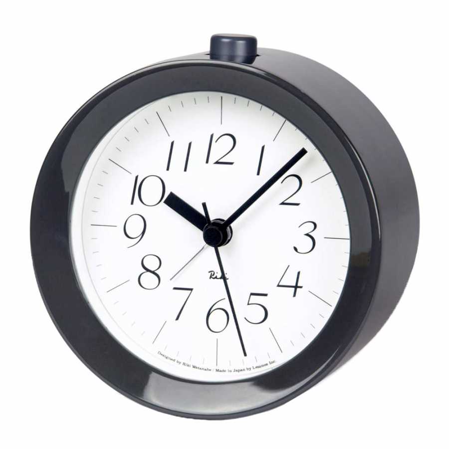 Lemnos Riki Alarm Table Clock Grey Naken Interiors